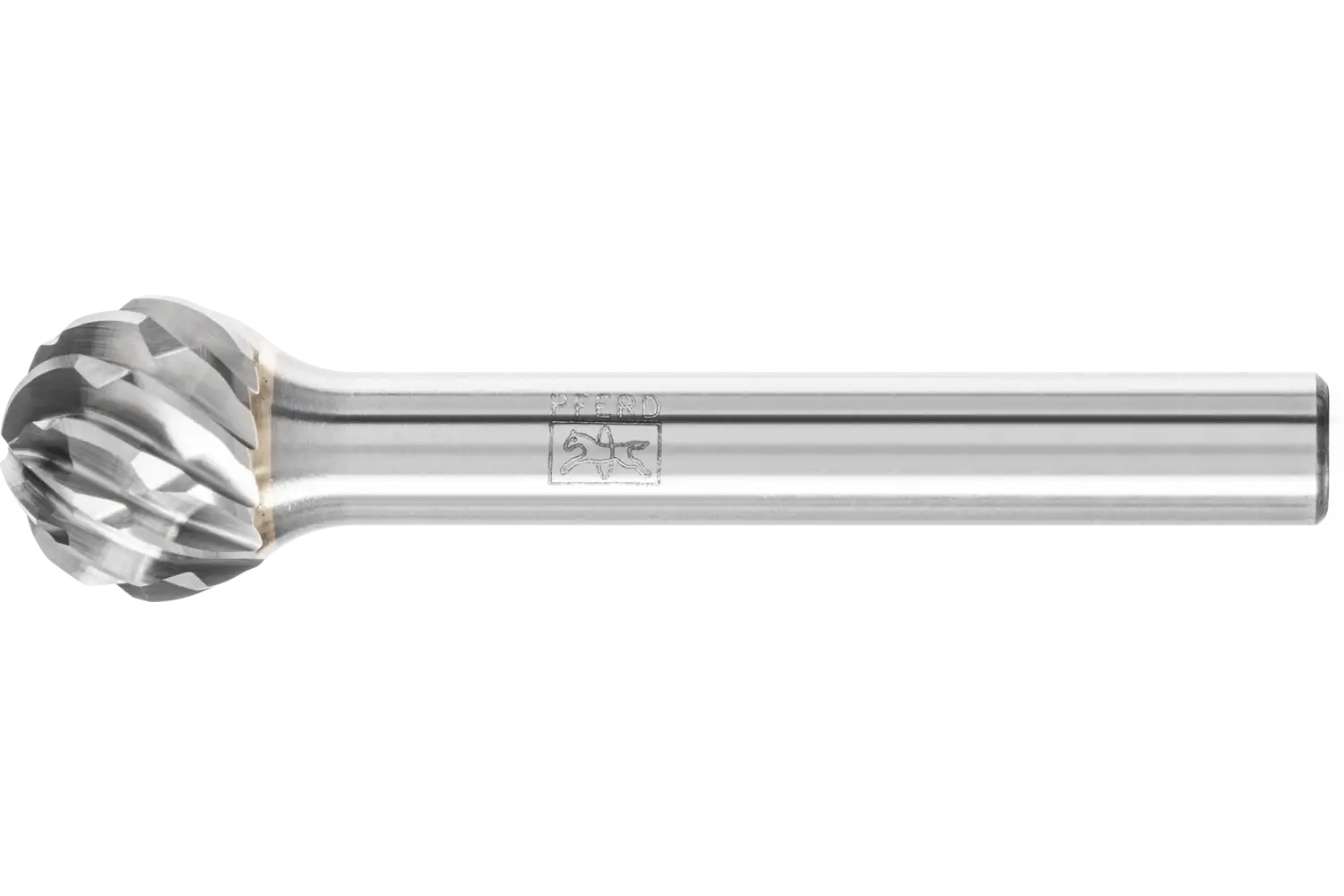 Picture of Pferd Carbide Bur SD-5 Ball Shape Steel Cut 1/2" x 7/16" x 1/4" Shank